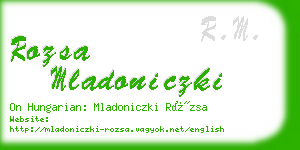 rozsa mladoniczki business card